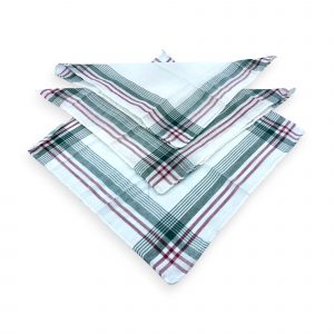 Klasisks auduma kabatlakatiņš vīriešiem 36×36 cm (balts)