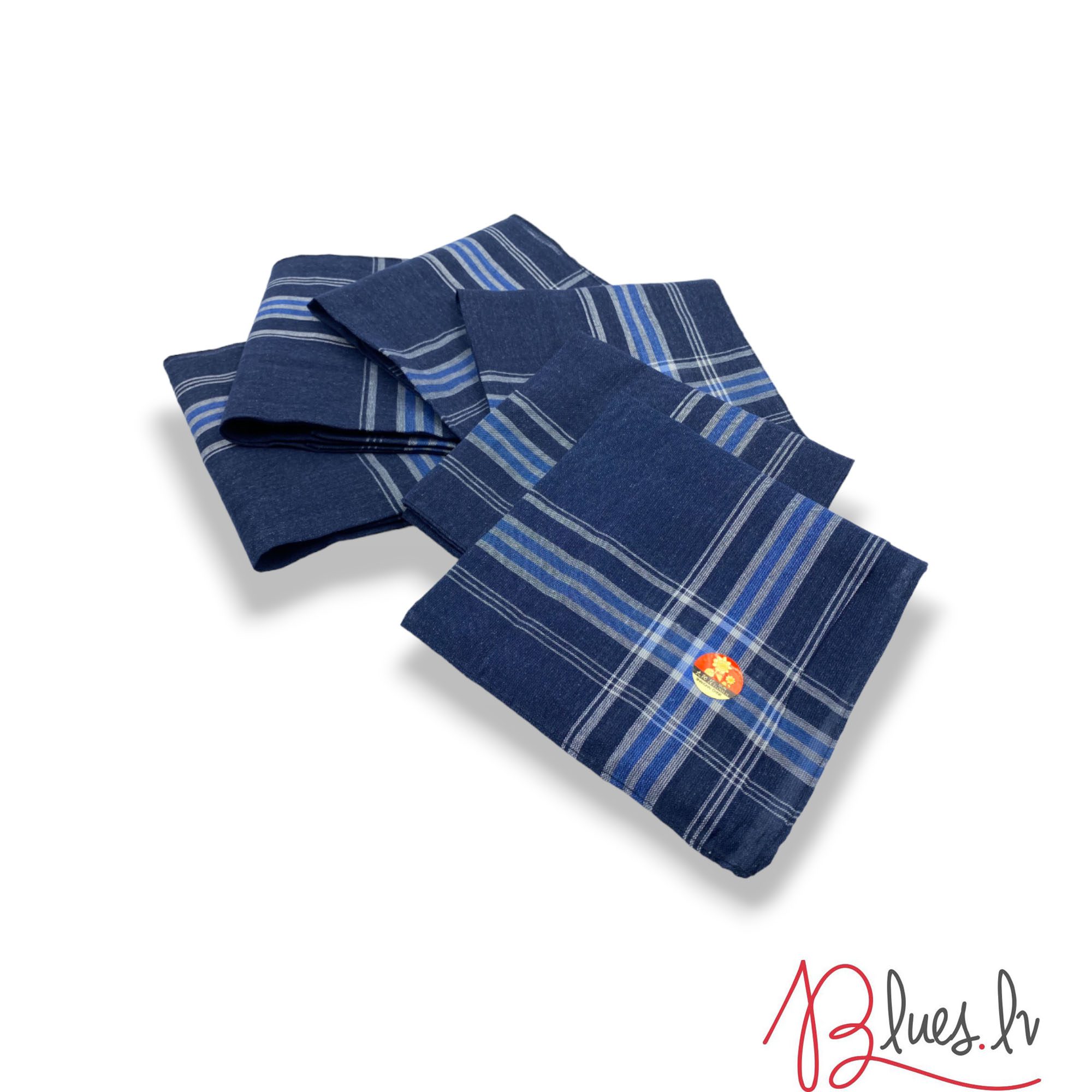 1105 Klasisks auduma kabatlakatiņš vīriešiem 36×36 cm (zils) - Image 1