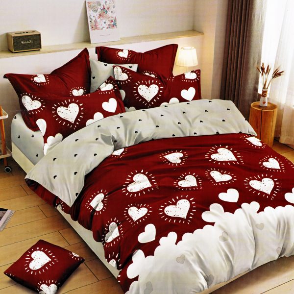 200×220 Gultas veļas komplekts Luna Home ar palagu, 100% kokvilna satīns (