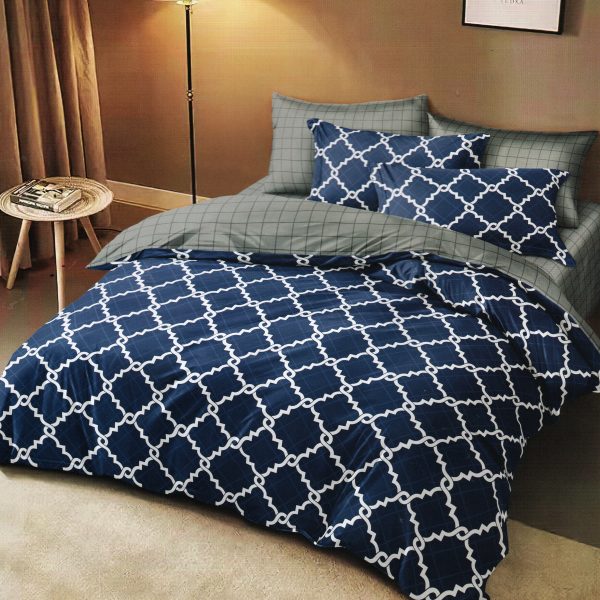 200×220 Gultas veļas komplekts Luna Home ar palagu, 100% kokvilna satīns