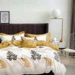 200×220 Gultas veļas komplekts Luna Home ar palagu, 100% kokvilna satīns