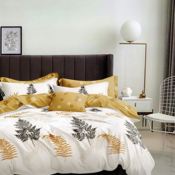 200×220 Gultas veļas komplekts Luna Home ar palagu, 100% kokvilna satīns