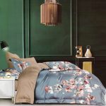 200×220 Gultas veļas komplekts Luna Home ar palagu, 100% kokvilna satīns