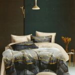 200×220 Gultas veļas komplekts Luna Home ar palagu, 100% kokvilna satīns