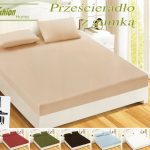 160×200 Palags ar gumiju by Fashion Home Textiles / 100% kokvilna satīns (Bēšs)