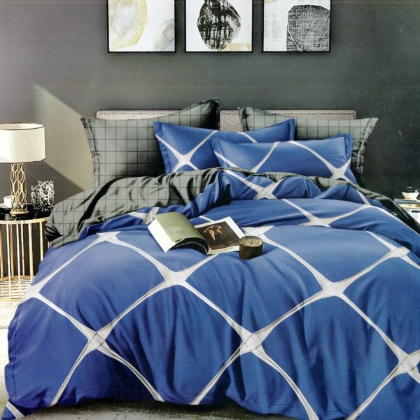 200×220 Gultas veļas komplekts Luna Home ar palagu, 100% kokvilna satīns