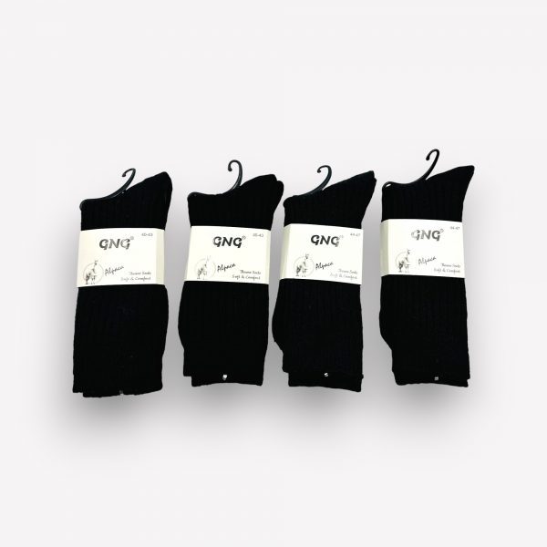 Alpakas vilnas vīriešu zeķes Alpaca Thermo (melnas)