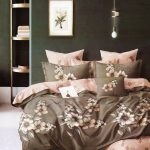 200×220 Gultas veļas komplekts Luna Home ar palagu, 100% kokvilna satīns