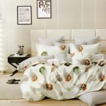 200×220 Gultas veļas komplekts Luna Home ar palagu, 100% kokvilna satīns