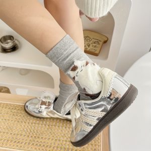 Kokvilnas siltas sieviešu zeķes ar kaķiem - Image 2