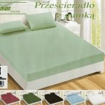 160×200 Palags ar gumiju by Fashion Home Textiles / 100% kokvilna satīns (Gaiši zaļš)
