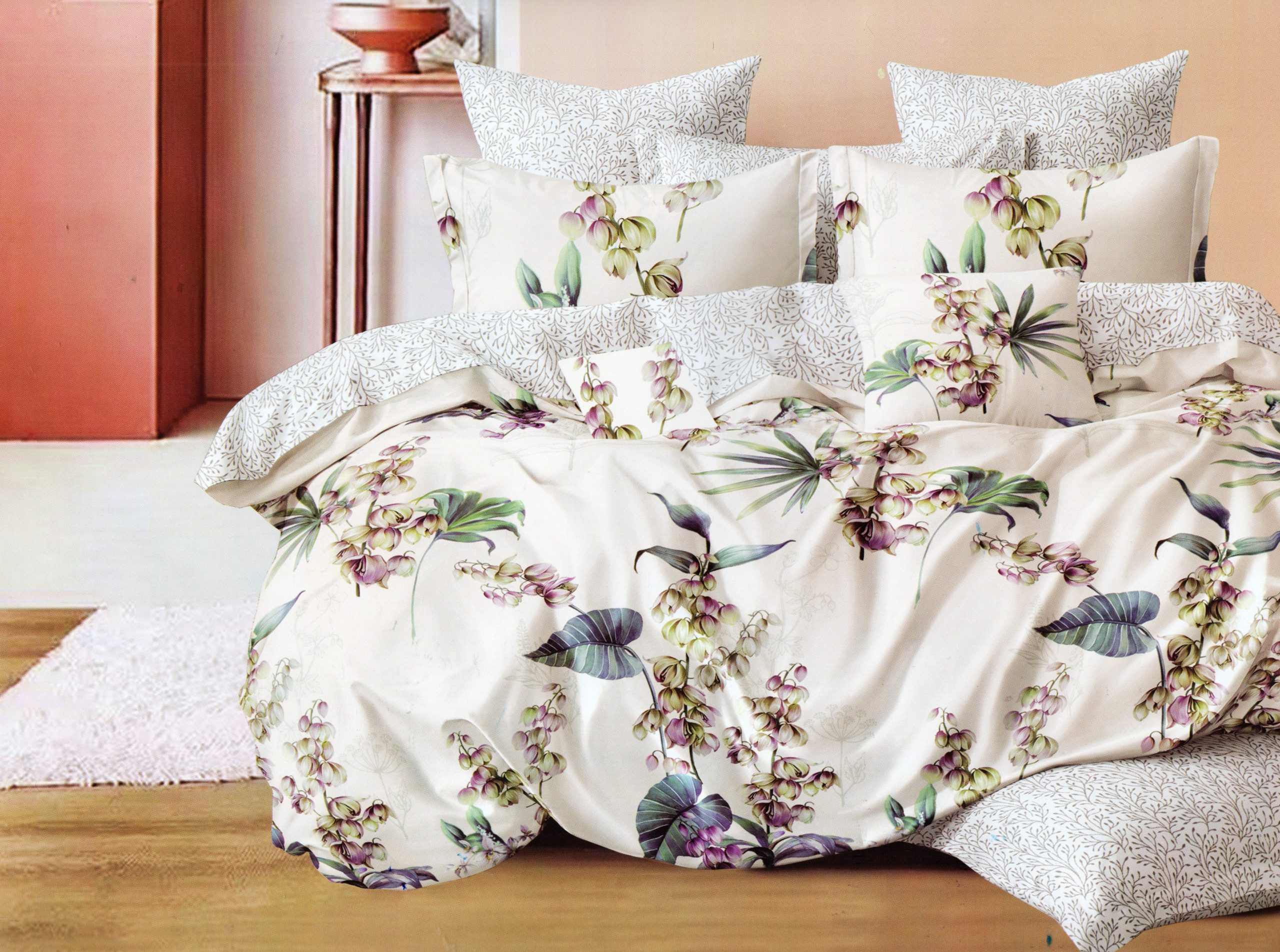 1060 140×200 Gultas veļas komplekts Milano Zone ar palagu – 100% kokvilna satīns - Image 1