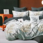 200×220 Gultas veļas komplekts Luna Home ar palagu, 100% kokvilna satīns