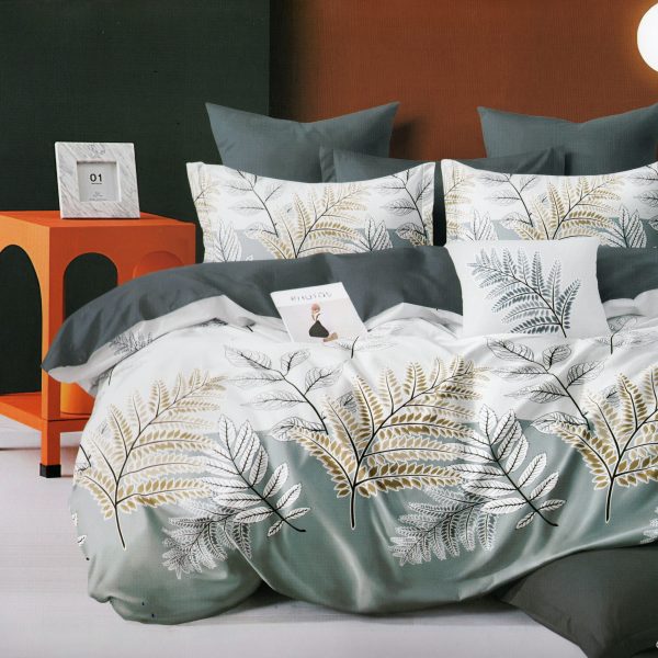 200×220 Gultas veļas komplekts Luna Home ar palagu, 100% kokvilna satīns