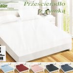 180×200 Palags ar gumiju - Fashion Home, 100% kokvilna satīns (balts)