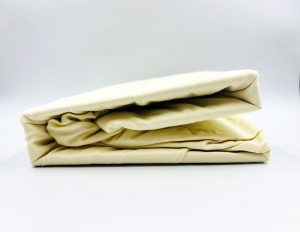 160×200 Palags ar gumiju by Mylano  Exclusive Collection / 100% kokvilna satīns (maigais krēms)