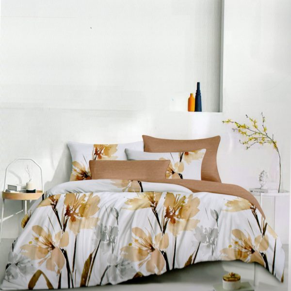 200×220 Gultas veļas komplekts Luna Home ar palagu, 100% kokvilna satīns