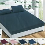 180×200 Palags ar gumiju - Fashion Home, 100% kokvilna satīns (tumši zils)
