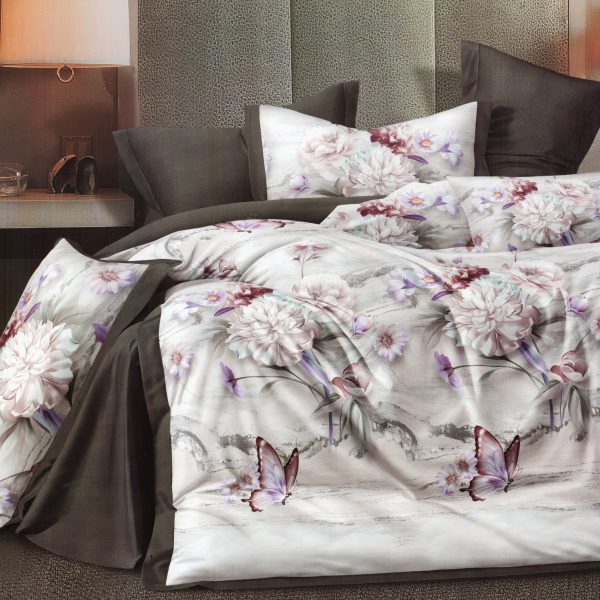 160×200 Gultas veļas komplekts Milano Zone ar palagu - 100% kokvilna satīns