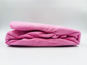 80×160 cm Bērnu frotē palags ar gumiju – Premium komforts (maigi rozs)