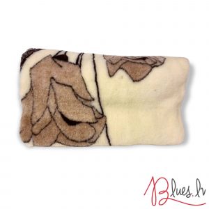 100% Merino aitas vilnas pleds no Eluna ar ziedu,  160×200 cm - Image 4