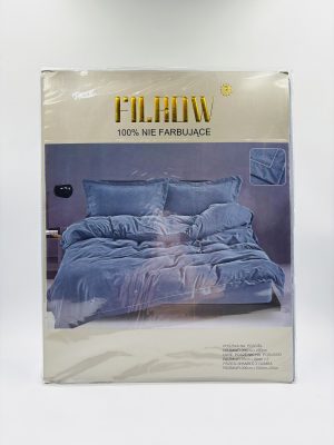 200×220 Luksusa satīna gultas veļas komplekts ar dekoratīvām mežģīnēm, palags ar gumiju (pelēks) - Image 2