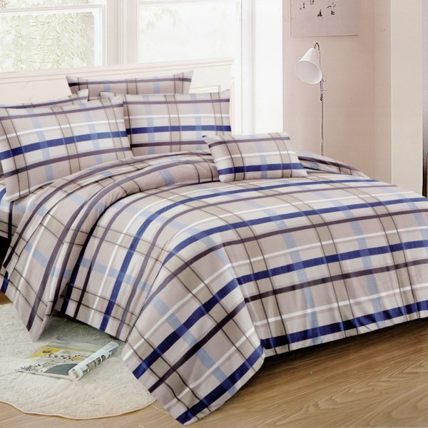 140×200 Gultas veļas komplekts Milano Zone ar palagu – 100% kokvilna satīns