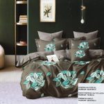 200×220 Gultas veļas komplekts Luna Home ar palagu, 100% kokvilna satīns