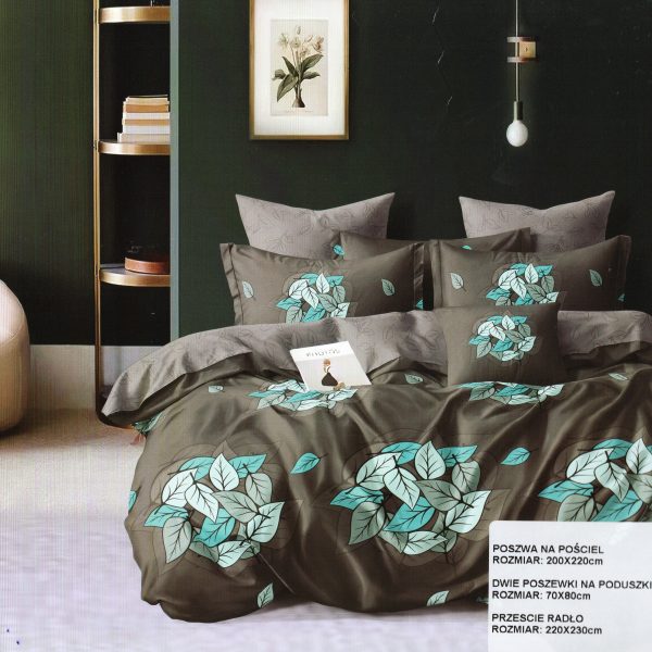 200×220 Gultas veļas komplekts Luna Home ar palagu, 100% kokvilna satīns