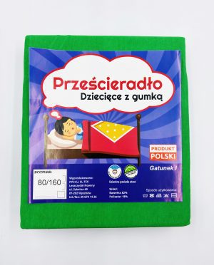 80×160 cm Bērnu kokvilnas palags ar gumiju – Premium komforts (zaļš) - Image 2