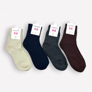 Siltas sieviešu ziemas zeķes no kokvilnas ,vidēja garuma, 4 dizaini