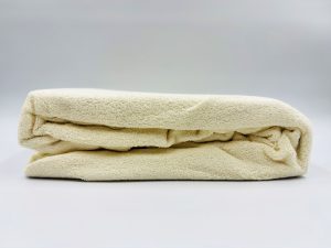 80×160 cm Bērnu frotē palags ar gumiju – Premium komforts (maigs krēms)