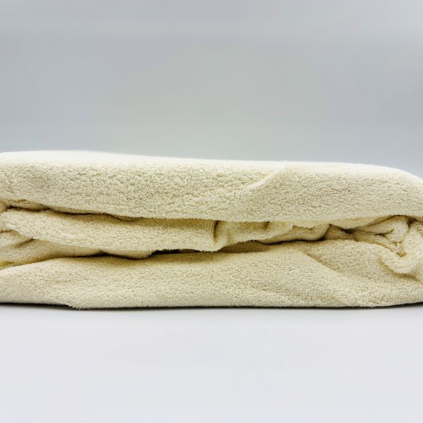 80×160 cm Bērnu frotē palags ar gumiju – Premium komforts (maigs krēms)