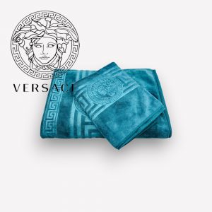 Luks klases liela izmēra vannas dvielis Versece 70×140 cm (tirkīza)