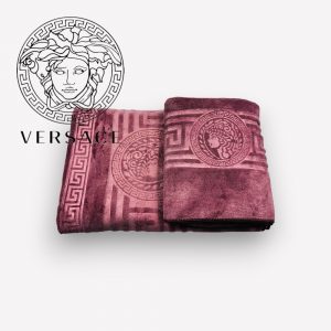 Luks klases liela izmēra vannas dvielis Versece 70×140 cm (tumši rozs) - Image 2