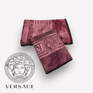 Luks klases liela izmēra vannas dvielis Versece 70×140 cm (tumši rozs) - Image 3