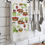 Virtuves Frotē dvielis 100% kokvilna 40×70 cm - Vīna glāze
