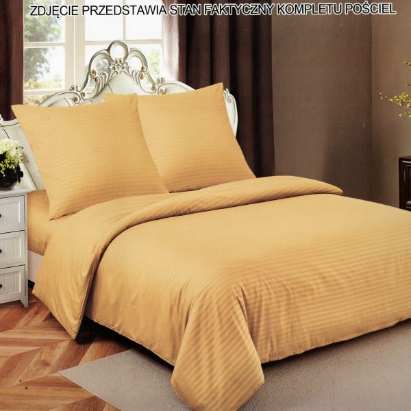 160×200 Premium kvalitātes vienkrasainā gultas veļa LUNA HOME ar palagu– viesnīcu stila elegance, bēšā krāsā