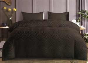 200×220 Premium gultas veļa ar palagu Luna Home dāvanu kastē, kokvilna satīns (tumši pelēks) - Image 3