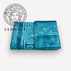 Luks klases vidējā izmēra vannas dvielis Versece 50×90 cm (tirkīza) - Image 2