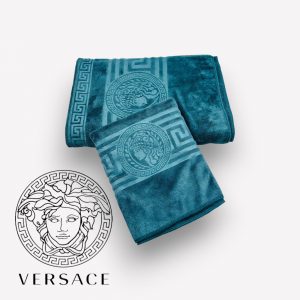 Luks klases vidējā izmēra vannas dvielis Versece 50×90 cm (tirkīza) - Image 3