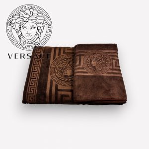 Luks klases liela izmēra vannas dvielis Versece 70×140 cm (brūns) - Image 2