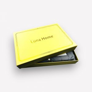 200×220 Premium gultas veļa ar palagu Luna Home dāvanu kastē, kokvilna satīns (tumši pelēks) - Image 4