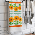 Virtuves Frotē dvielis 100% kokvilna 40×70 cm - Saulespuķe