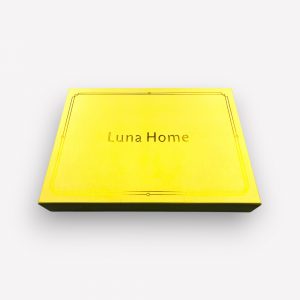 200×220 Premium gultas veļa ar palagu Luna Home dāvanu kastē, kokvilna satīns (gaiši pelēks) - Image 5