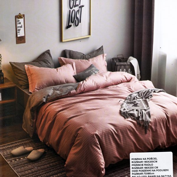 160×200 Gultas veļas komplekts Luna Home ar palagu, 100% kokvilna satīns