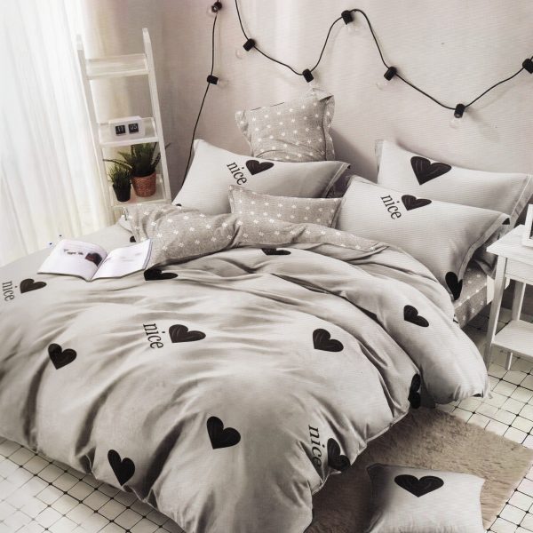 160×200 Gultas veļas komplekts Luna Home ar palagu, 100% kokvilna satīns