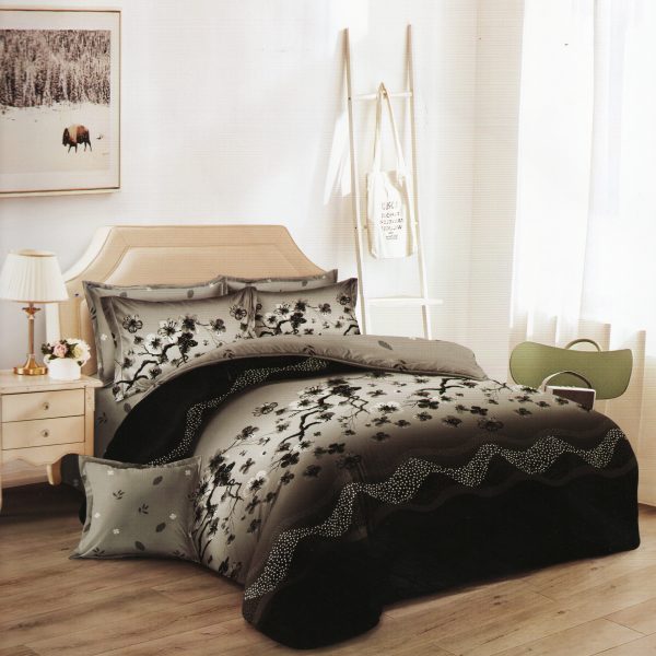 160×200 Gultas veļas komplekts Luna Home ar palagu, 100% kokvilna satīns