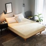 Palags ar gumiju Cotton World 160×200 +25 cm 100% kokvilna Premium kvalitāte/ šampanieša