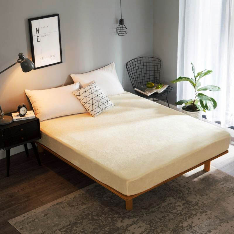 1767 -2 Palags ar gumiju Cotton World 160×200 +25 cm 100% kokvilna Premium kvalitāte/ šampanieša - Image 1